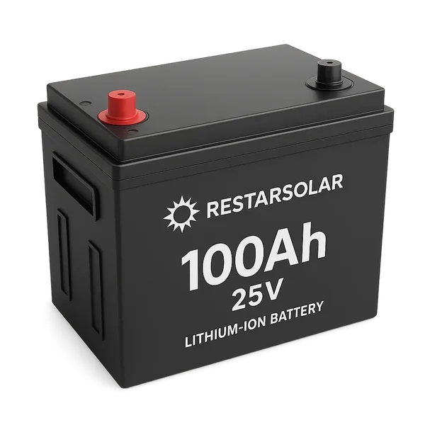 باتری ۱۰۰ آمپر ۲۵ ولت Restarsolar باتری ۱۰۰ آمپر ۲۵ ولت Restarsolar
